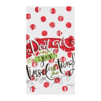 C & F Home C&f Home Tinsel In A Tangle Printed Flour Sack Kitchen Towel Dishtowel In Red
