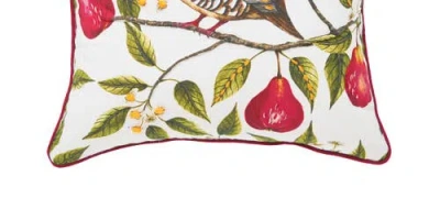 C & F Home C&f Home Partridge In A Pear Tree Printed & Embellished Christmas Throw Pillow, 18" X 18" In Multi