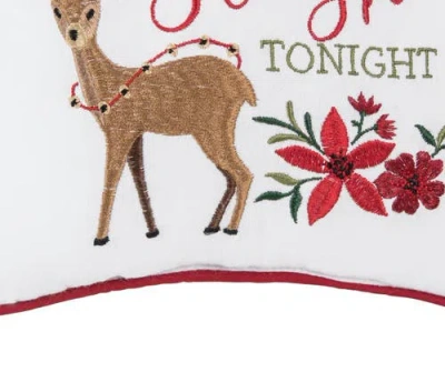 C & F Home C&f Home Guide My Sleigh Small Christmas Accent Pillow, 10" X 10" In Multi