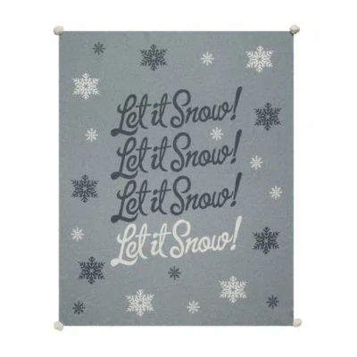 C & F Home C&f Home Let It Snow Throw In Gray