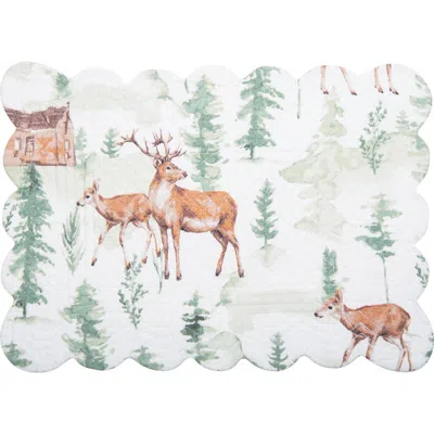 C & F Home C&f Home Christopher Forest Woven Reversible Rustic Lodge Placemats Set Of 6, 13" X 19" In Multi