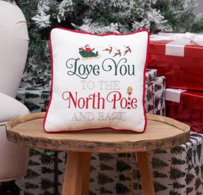 C & F Home C&f Home To The North Pole & Back Christmas Pillow In Multi