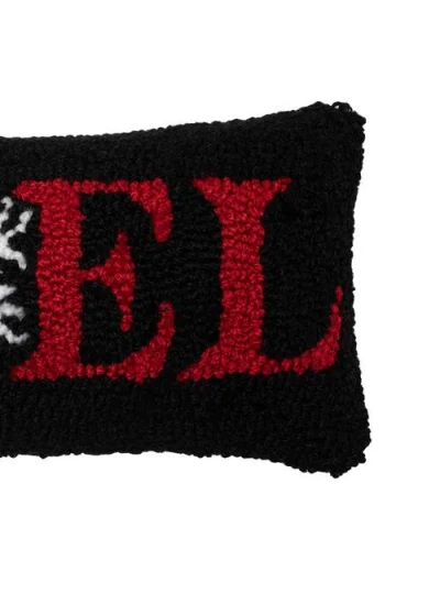 C & F Home C&f Home Small/petite "noel" Snowflake Christmas Hooked Accent Pillow, 6" X 12" In Black