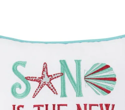 C & F Home C&f Home Sand Is The New Snow Small Christmas Accent Pillow, 10" X 10" In Multi