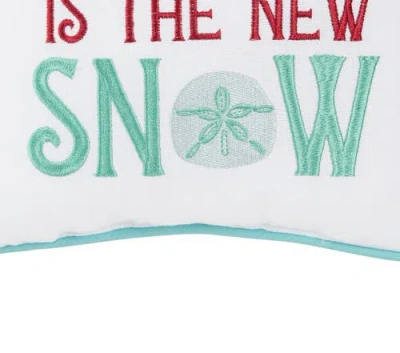 C & F Home C&f Home Sand Is The New Snow Small Christmas Accent Pillow, 10" X 10" In Multi