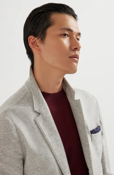 Brunello Cucinelli Single-breasted Cashmere Blazer In Gray