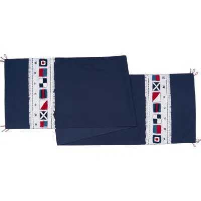 C & F Home C&f Home Nautical Flag Table Runner 14" X 72" In Blue