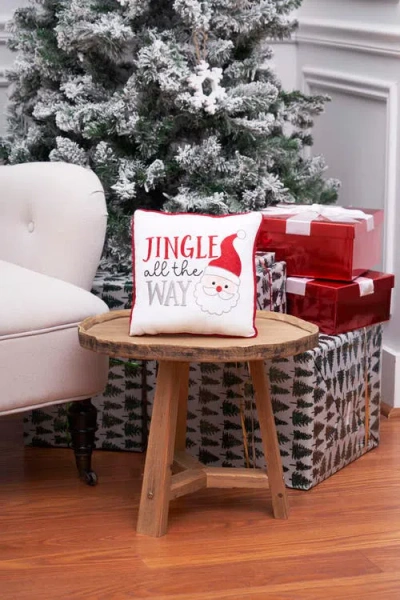 C & F Home C&f Home Jingle All The Way Small Christmas Accent Pillow, 10" X 10" In White