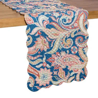 C & F Home C&f Home Marla Table Runner 14" X 51" In Blue