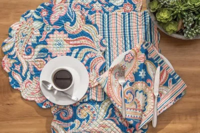 C & F Home C&f Home Marla Table Runner 14" X 51" In Blue