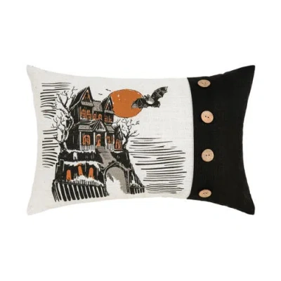 C & F Home C&f Home Haunted House Halloween 100% Polyester Printed Accent Pillow W/ Decorative Buttons 13" X 20 In Multi