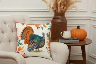 C & F Home C&f Home Harvest Turkey Throw Pillow, 18" X 18" In Multi