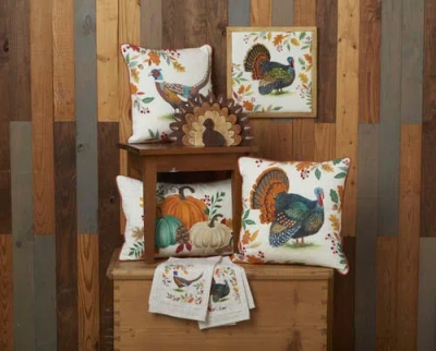 C & F Home C&f Home Harvest Turkey Throw Pillow, 18" X 18" In Multi