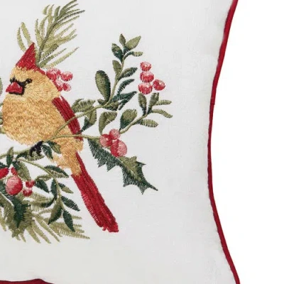 C & F Home C&f Home Cardinal Duo Berry Botanical Pillow In Red