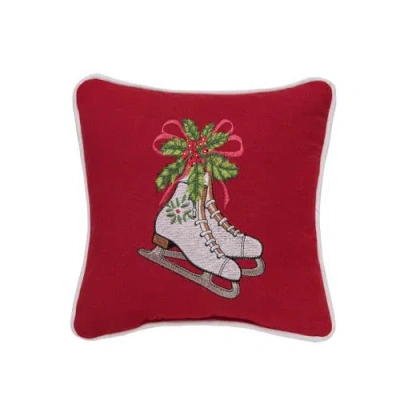 C & F Home C&f Home Skated And Holy Christmas Throw Pillow, 10" X 10" In Red