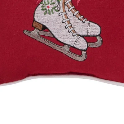 C & F Home C&f Home Skated And Holy Christmas Throw Pillow, 10" X 10" In Red