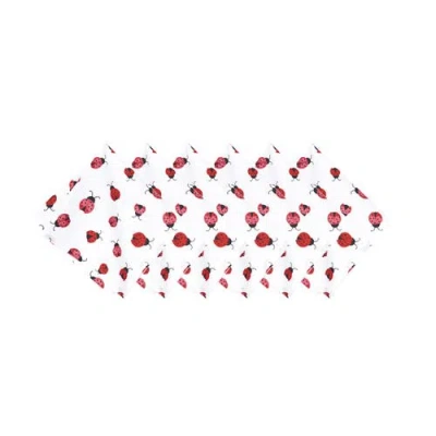 C & F Home C&f Home Ladybug Pattern Spring Napkin, Set Of 6 In White