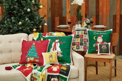 C & F Home C&f Home Snowman Alphabet Printed & Embellished Christmas Throw Pillow, 18" X 18" In Green