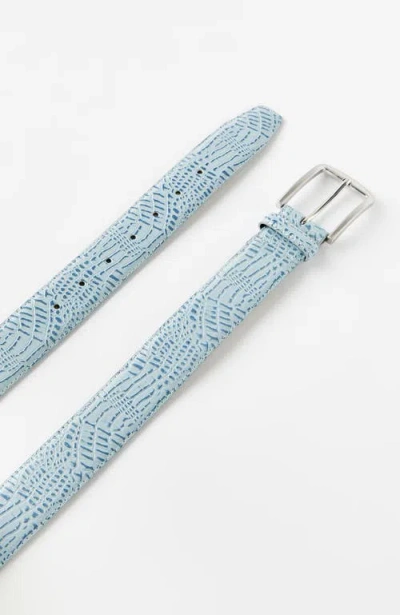 Cotton On Lagoon Gator Belt In Blue