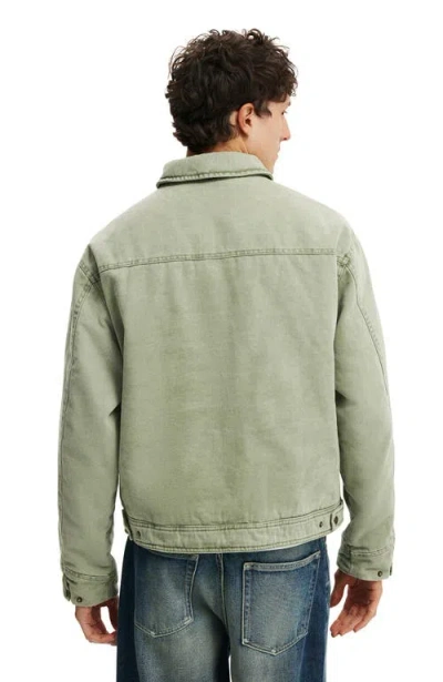 Cotton On Cropped Worker Jacket In Brown