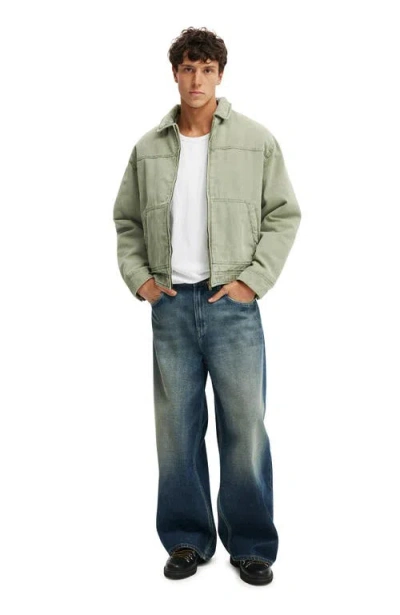 Cotton On Cropped Worker Jacket In Brown