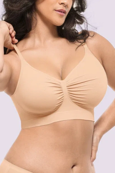 Shapellx Skin Flow Smooth Unlined Wireless Bra In Neutral