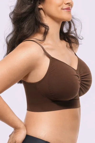 Shapellx Skin Flow Smooth Unlined Wireless Bra In Brown