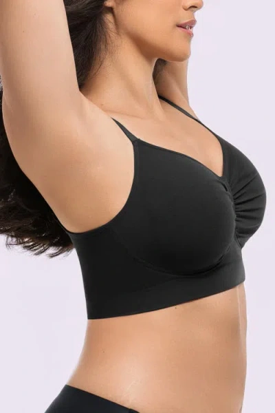 Shapellx Skin Flow Smooth Unlined Wireless Bra In Black