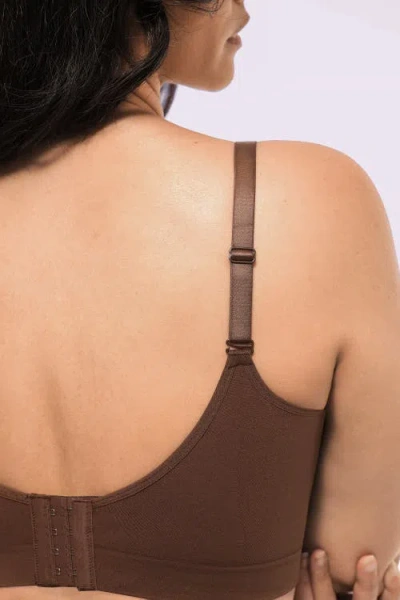 Shapellx Skin Flow Smooth Unlined Wireless Bra In Brown