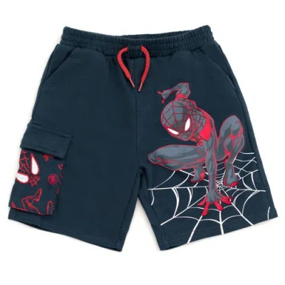 Marvel Spider-man Short Sleeve Hoodie & Shorts Set In Blue
