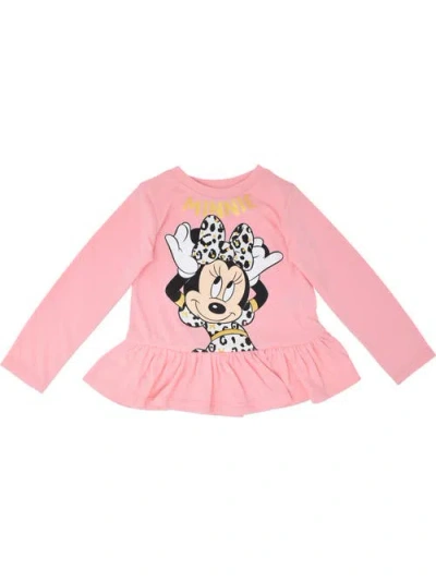 Disney Long Sleeve T-shirt & Leggings Set In Pink