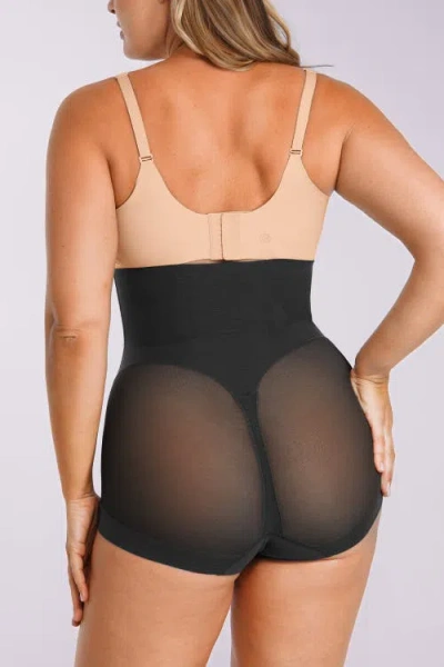 Shapellx Mesh Smooth Butt-lifting Brief In Black