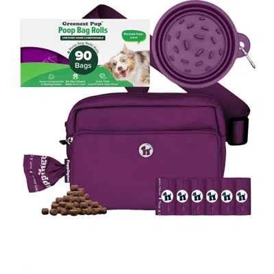 Puppington Walk Star Kit 3-in-1 Dog Walk Bag & Bowl Plus Matching 90 Refill Dog Waste Bags