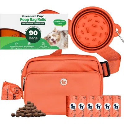 Puppington Walk Star Kit 3-in-1 Dog Walk Bag & Bowl Plus Matching 90 Refill Dog Waste Bags