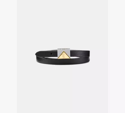 Kate Spade Cubic Zirconia Leather Wrap Bracelet In Black