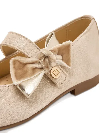 Andanines Bow-detail Ballet Flats In Brown
