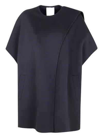 Mantù Mantu Cape Coat In Blue