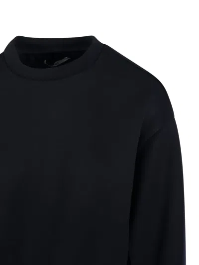 Re Code Open-back Crew-neck Sweater In Black