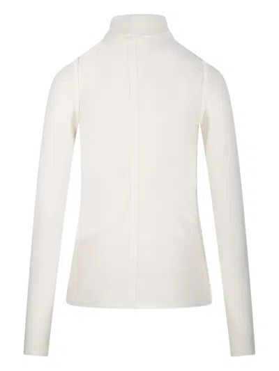 Re Code High-neck Long-sleeved Top In White