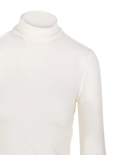 Re Code High-neck Long-sleeved Top In White