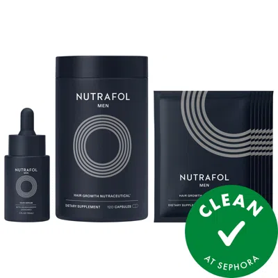 Nutrafol Men's Hair Growth Supplements & Serum Gift Set For Thinning Hair In Black
