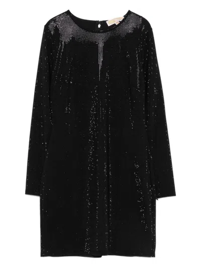 Michael Kors Sequin Mini Dress In Black