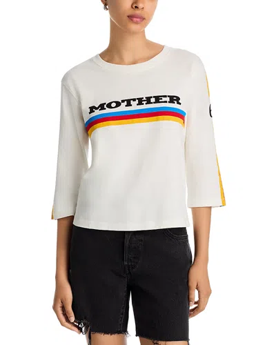 Mother The Better Half Printed Cotton-jersey T-shirt In White