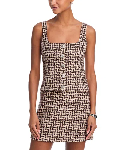 Likely Calissa Tweed Mini Dress In Brown