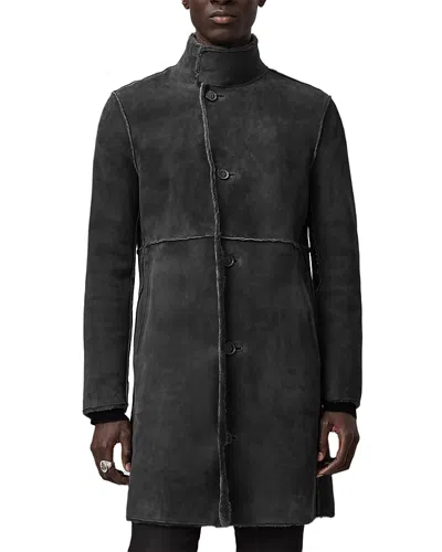 John Varvatos Ellwood Shearling Coat In Black