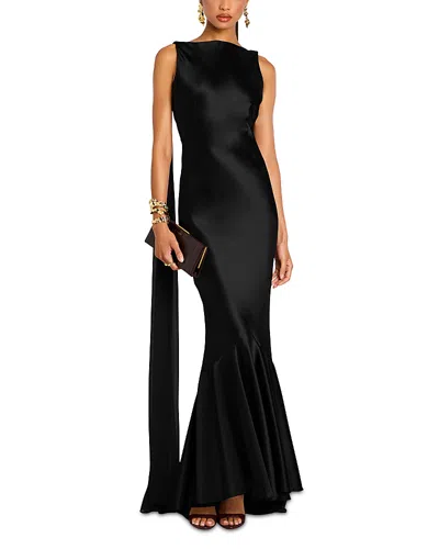 Retroféte Julia Sash Gown In Black