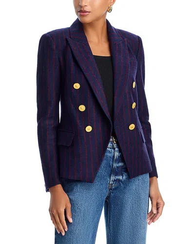 L'agence Kenzie Double Breasted Blazer In Purple