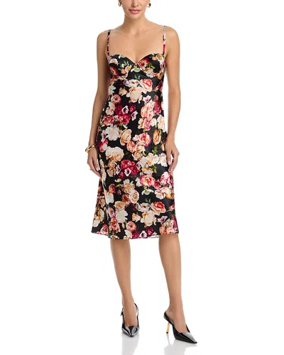 L'agence Solay Silk Slip Dress In Multi