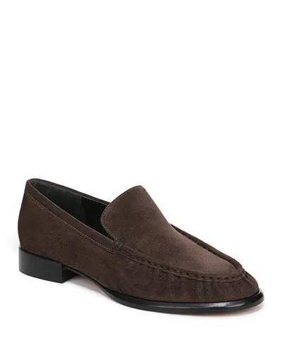 Vince Nora Suede Loafers In Brown