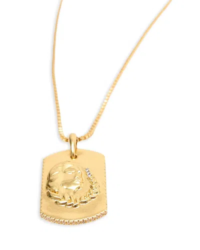 Maje Zodiac Dog Tag Pendant Necklace, 26.5